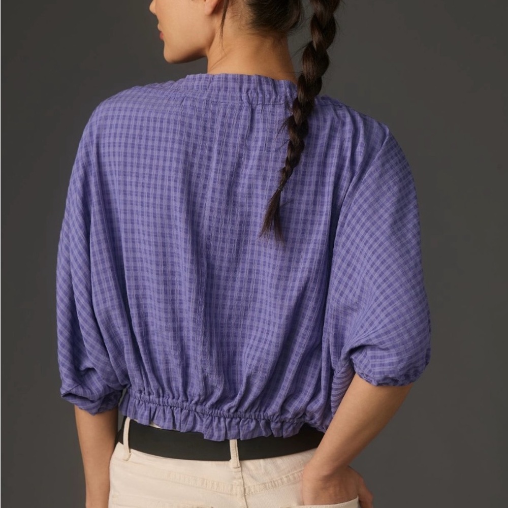 Purple Mauve Button-down Blouse